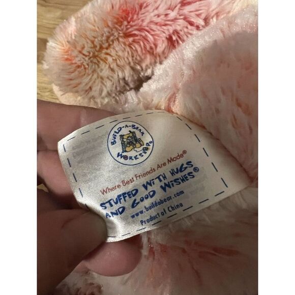 Build a Bear Workshop Pink Peach Orange Sherbert Swirl Bear Tie Dye Retired - Picture 5 of 6